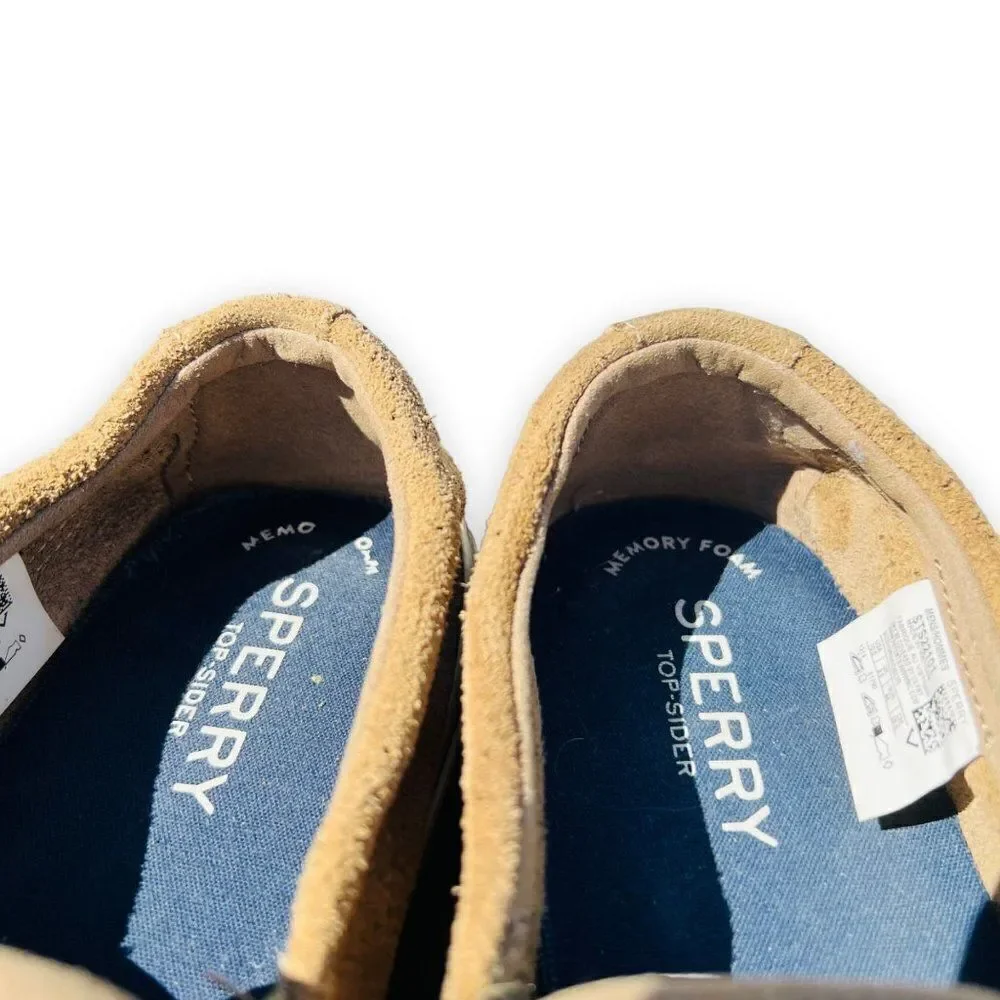 Sperry Halyard Slip-on Sneakers Brown Suede STS22101 Men's 10.5‎